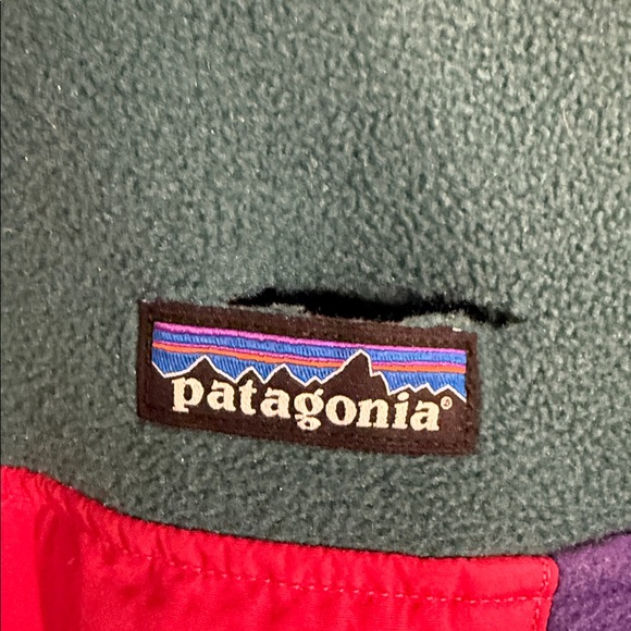 Synchilla Snap T Fleece Full Zip green purple pink  Jacket Retro small - Picture 3 of 5